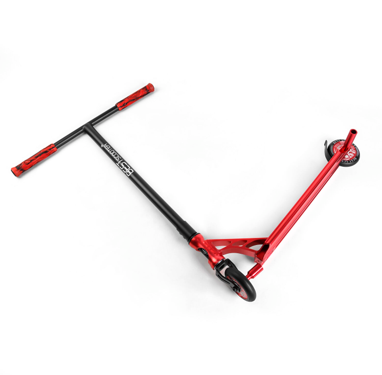 Труковий самокат Best Scooter червоний HIC-система пеги алюмінієвий диск та дека анодоване фарбування PU 110мм