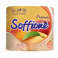 Туалетний папір Soffione Premio Delicate Peach 3 шари 4 рулони