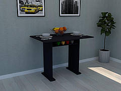 Кухонний стіл 1000*700 мм, сучасний маленький стіл на кухню універсальний невеликий і недорогий Чорний