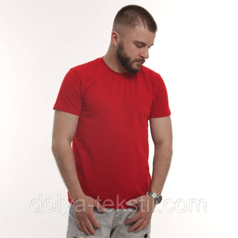 Чоловіча футболка, стрейч-кулір Base GBI червона