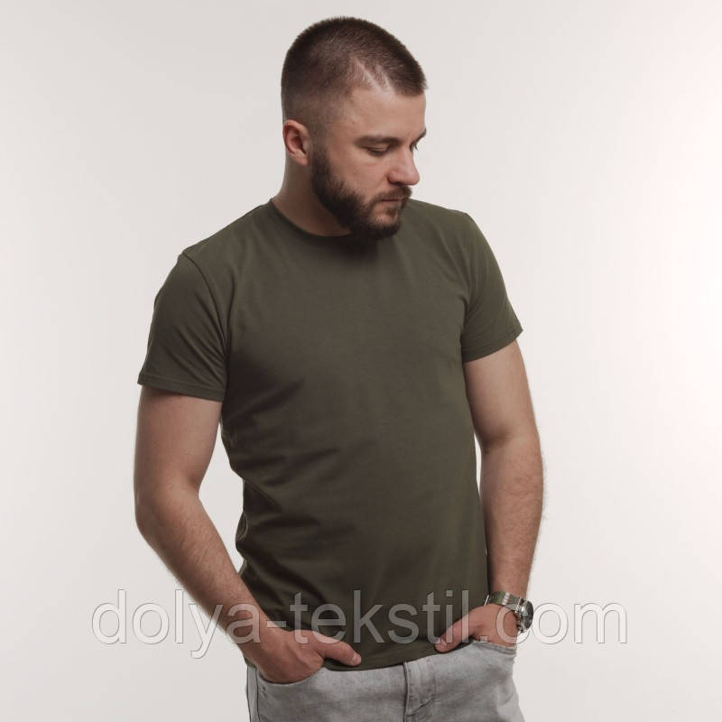 Чоловіча футболка, стрейч-кулір Base GBI хакі