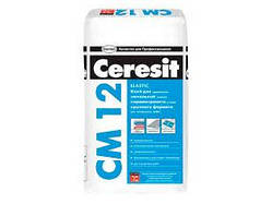 CERESIT CM-12 Еластична клеюча суміш для плитки і керамограніта, мішок 25 кг