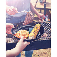 Набір 3 страви з бортом чорного кольору Люмінарк