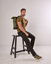 Ролтоп рюкзак трансформер, Rolltop Backpack KHAKI, фото 3