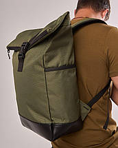 Ролтоп рюкзак трансформер, Rolltop Backpack KHAKI, фото 3