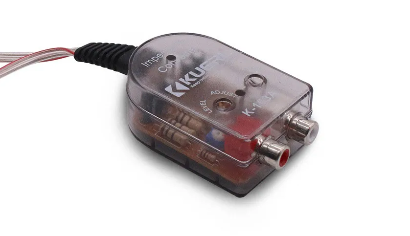 Перетворювач рівня аудіо сигналу високого на низький RCA для авто, фото 1
