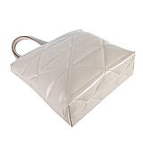 БЕЖ ТАУП — молодіжна стьобана якісна містка сумка, легко вміщує формат А4 (Луцьк, 768), фото 4
