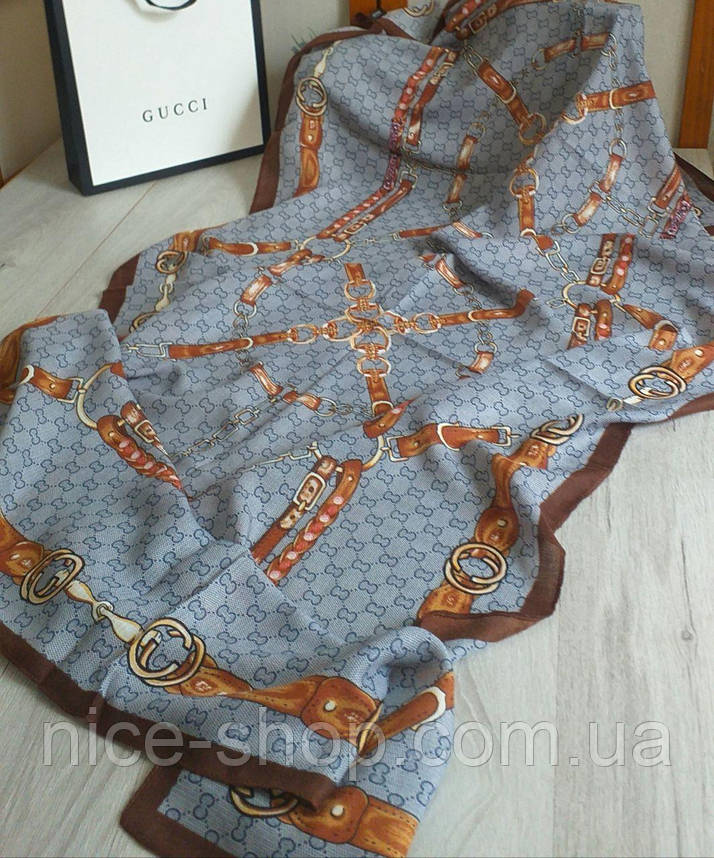 Палантин в стилі Gucci легкий віскоза, фото 1