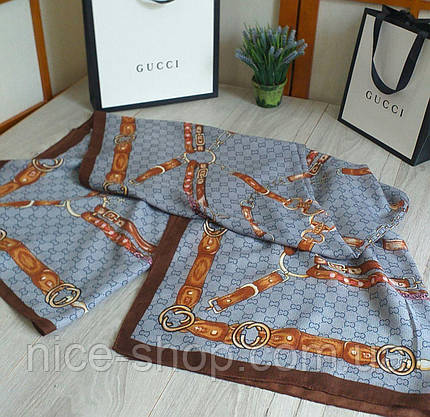 Палантин в стилі Gucci легкий віскоза, фото 5