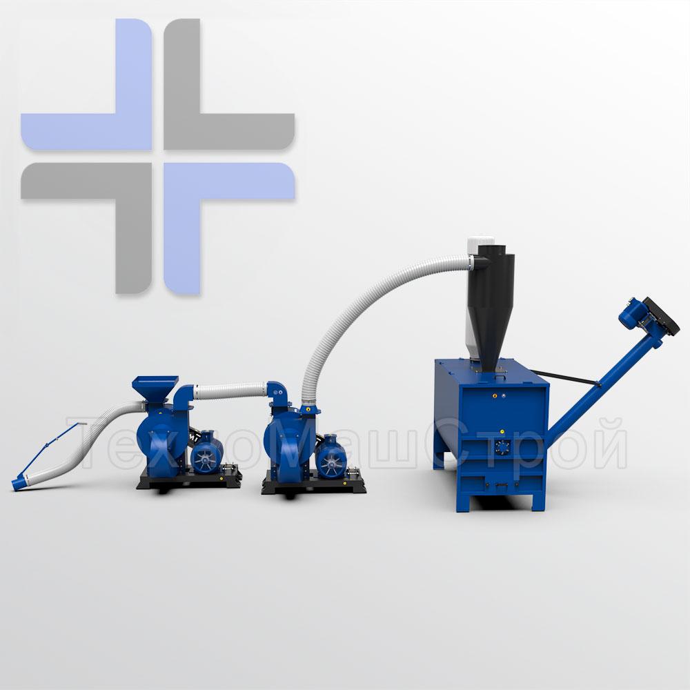 Кормоцех "Оптіма-2000" з кормозмішувачем Вихор-2000 і подрібнювачем CHOPPER-Duo, фото 1