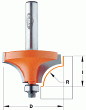 Фреза CMT радиусная кромочная с подшипником R16-D44,5-l22-L70,2-d12 - фото 1 - id-p308202840