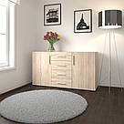 Комод з 2 дверцятами та 4 ящиками з ДСП 03013, фото 3