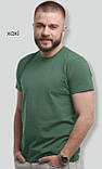 Чоловіча футболка однотонна прямого силуету, кулір "СТАНДАРТ" GBI Капучино, фото 7