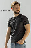 Чоловіча футболка однотонна прямого силуету, кулір "СТАНДАРТ" GBI Електрик, фото 3