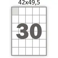 Этикетка 30 (42х49,5) шт на листе А4