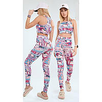 Комплект "Аніме" для дівчинки лосіни та топ (розміри 152, 158)