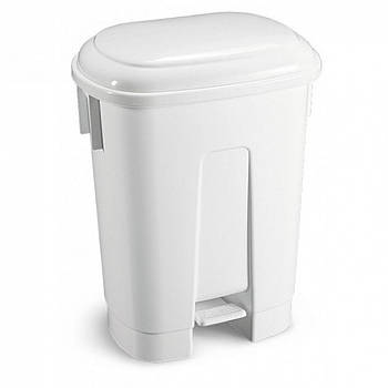 Пластиковий контейнер Filmop Sirius, 60 л, з педаллю, біла кришка