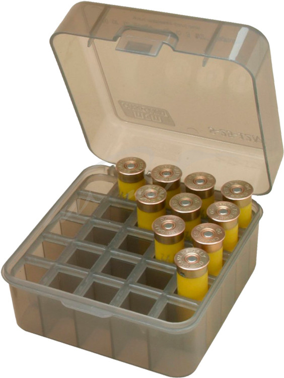 Кейс (коробка) МТМ Dual Gauge Shotshell Case універсал для патронів 20, 16, 12 кал. на 25 шт (димчастий)