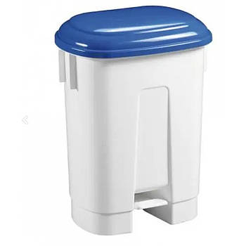 Пластиковий контейнер Filmop Sirius, 60 л, з педаллю, синя кришка