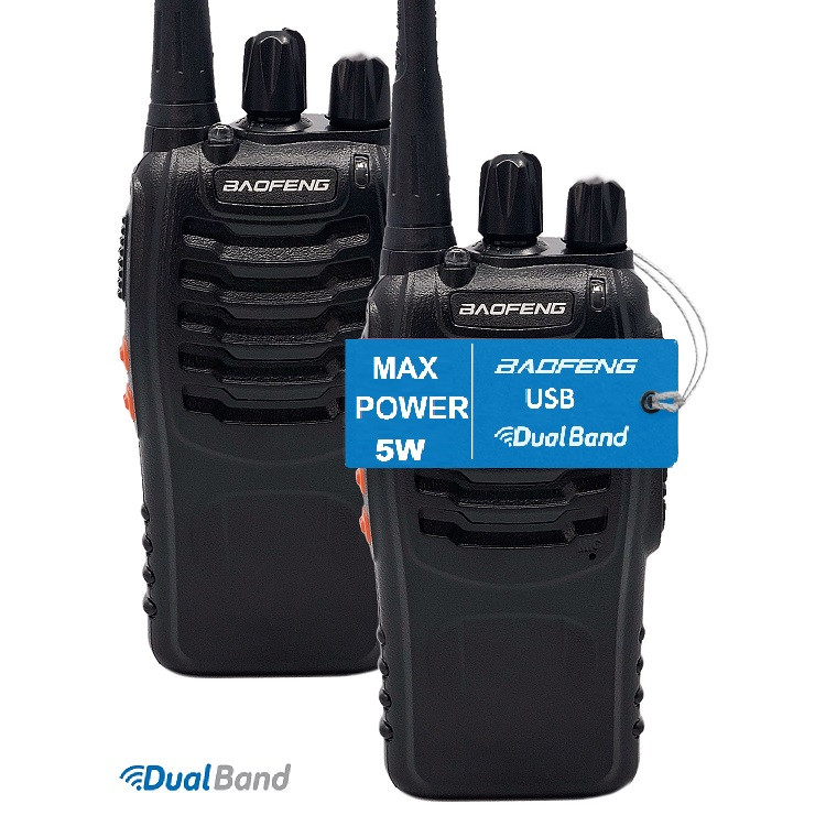 Рація Baofeng BF-888S G батарея USB комплект 2 шт+ Гарнітура та Ремінець на шию