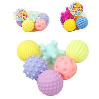 Игрушки для купания, мячики пищалки для ванной, в наборе 6 резиновых фигурок