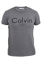 Футболка чоловіча Calvin Klein 23-C2072 темно-сіра 2XL