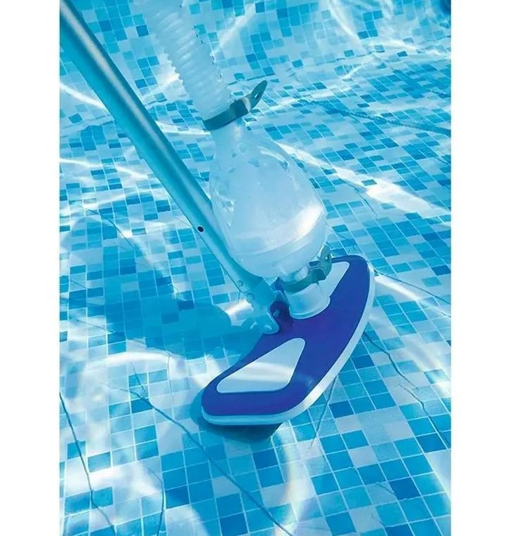 Ручной пылесос для бассейна Bestway Deluxe со шлангом 7,5 м, скиммером и сачком поверхностным - фото 5 - id-p1819555051