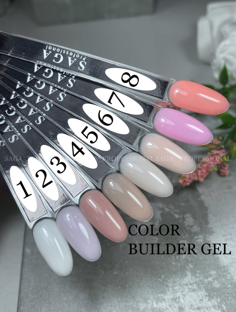 Saga, Builder Gel Color №2, 15 мл, фото 1