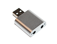 Звуковая карта USB 2.0, 7.1, Dynamode C-Media 108 Silver, 90 дБ, Blister (USB-SOUND7-ALU)