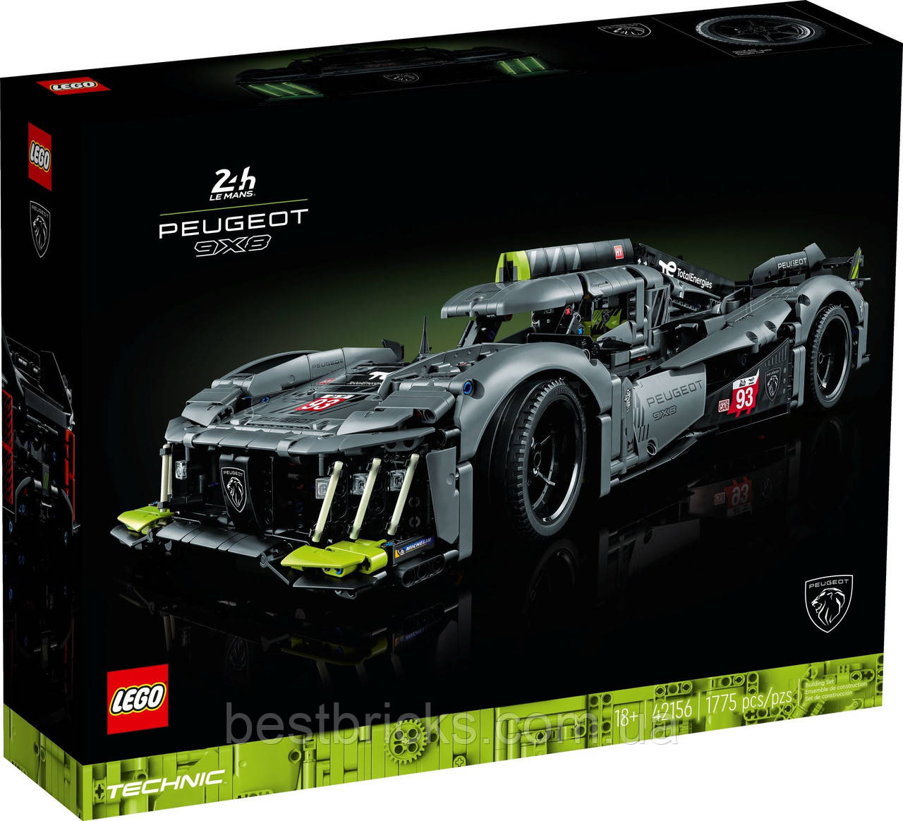 Lego Technic Peugeot 9X8 24H Le Mans Hybrid Hypercar 42156, фото 1