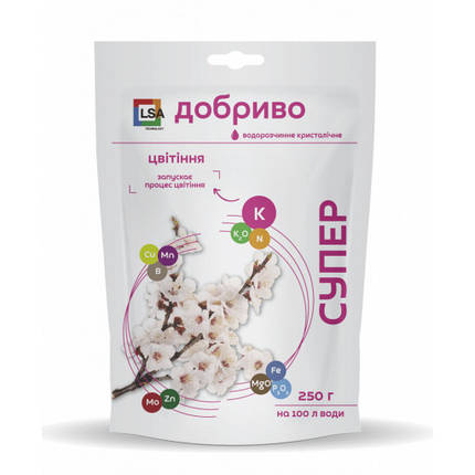 Добриво водорозчинне Супер Цвітіння, 250г, фото 1