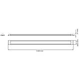 Стельовий led світильник Tetra-54, лінійний 1500mm накладний на стелю для офісів, торгових залів та жкх, фото 11