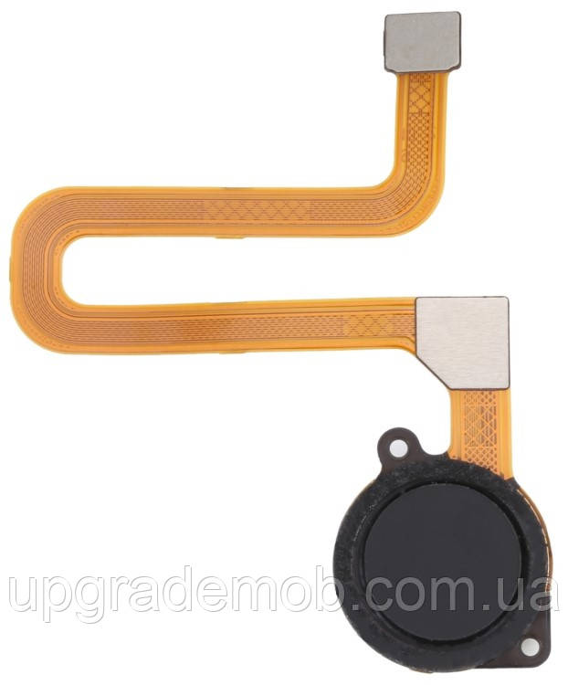 Шлейф Xiaomi Redmi 10C/Poco C40 з сканером відбитка пальця чорного кольору