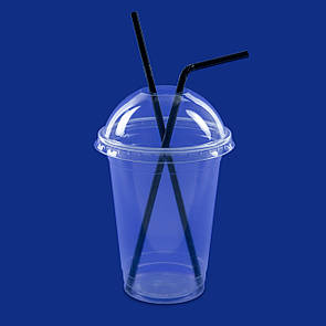 Стакани пластикові під купольну кришку "У" 400 мл без кришки (уп.50 шт)