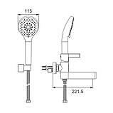 Змішувач для ванни GAPPO G3281, чорний хром, фото 6