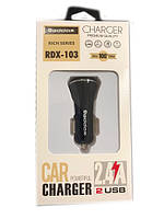 Прикурка на 2*USB (2+1A) 12/24V Redax RDX-103 + кабель MicroUSB довга Black/White