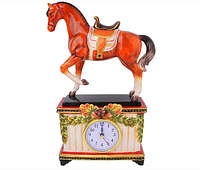 Часы настольные "Лошадь" керамические от китайского производителя Lefard