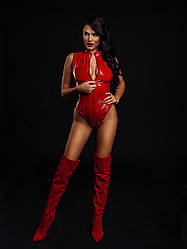 Комбідрес лакований червоний "Зухвала Стелла", XS/S, M, L, XL, XXL, 3XL, 4XL, 5XL