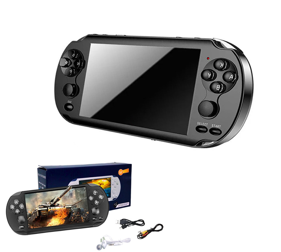 Игровая портативная приставка PSP X9 8GB Беспроводная консоль с встроенными ретро играми ТВ выход дисплей 5.1" - фото 1 - id-p1819601929