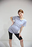 Футболка для вагітних і годуючих Pregnant Style Liz 44 сіра, фото 3
