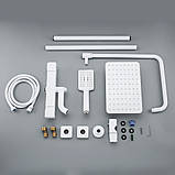 Душова система з термостатом GAPPO G2491-8, вилив - перемикач на лійку, білий, фото 6