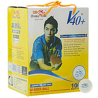 Набор мячей для настольного тенниса 100 штук в цветной картонной коробке DOUBLE FISH 510280 1star (d-40мм,