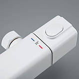 Душова система з термостатом GAPPO G2491-8, вилив - перемикач на лійку, білий, фото 3