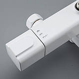 Душова система з термостатом GAPPO G2491-8, вилив - перемикач на лійку, білий, фото 4