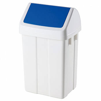 Контейнер для сміття Filmop PATTY з синьою кришкою, що качається 12 л