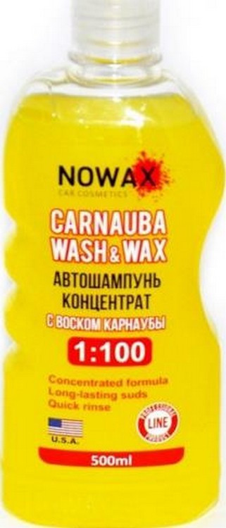 Шампунь 500ml с воском "Nowax" NX00510 / концентрат 1:100 (18шт/уп)