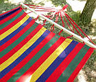 Гамак плетений підвісний із планкою 80 см розмір 150 на 200 см портативний вуличний Гавайський тканинний із чохлом, фото 8