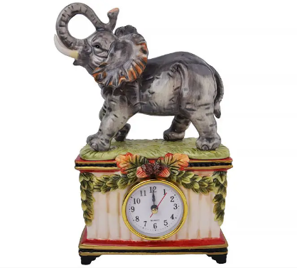 Годинник настільний керамічний "Слон" від китайського виробника Lefard