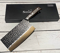 Надежный кованый кухонный топорик для разделки и рубки мяса костей 32см нож секач топор-тяпка мясника, SL17