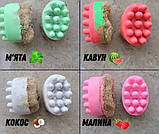 Масажне мило-скраб із люфою натуральний 130 г, фото 3